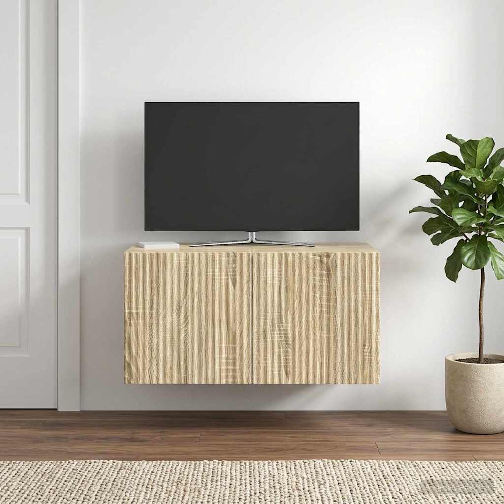 vidaXL Szafka RTV montowana na ścianie 59,5 x 41 x 30 cm dąb Sonoma