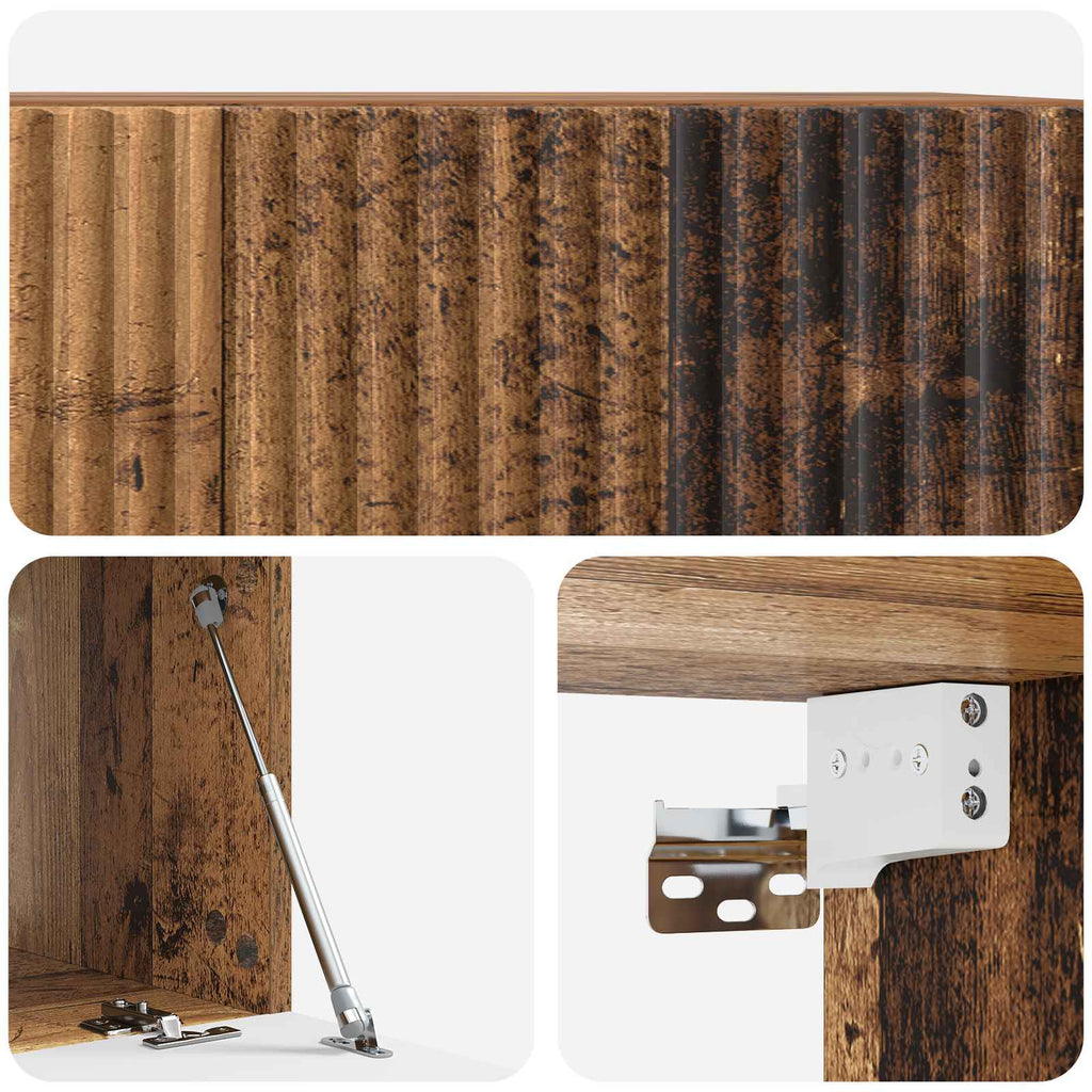 vidaXL Szafka RTV montowana na ścianie 59,5 x 41 x 30 cm Stare drewno
