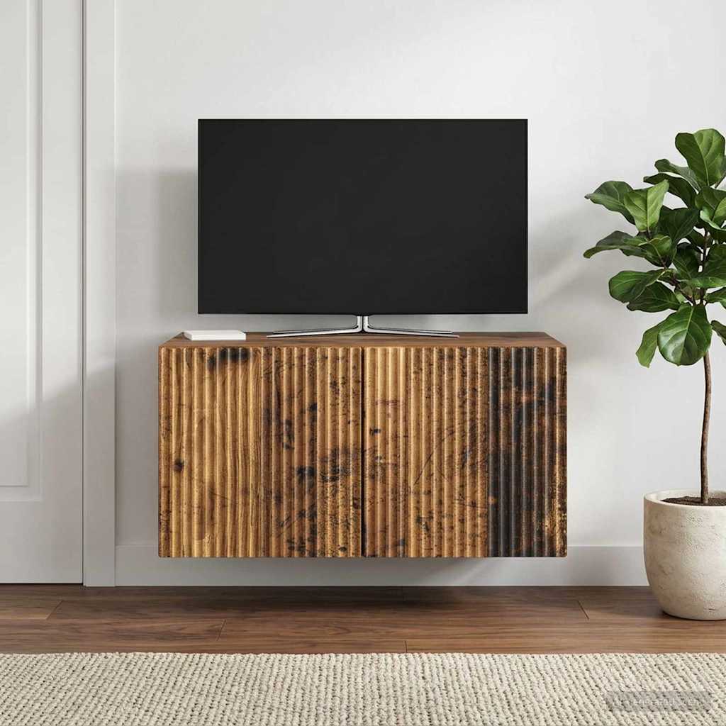 vidaXL Szafka RTV montowana na ścianie 59,5 x 41 x 30 cm Stare drewno