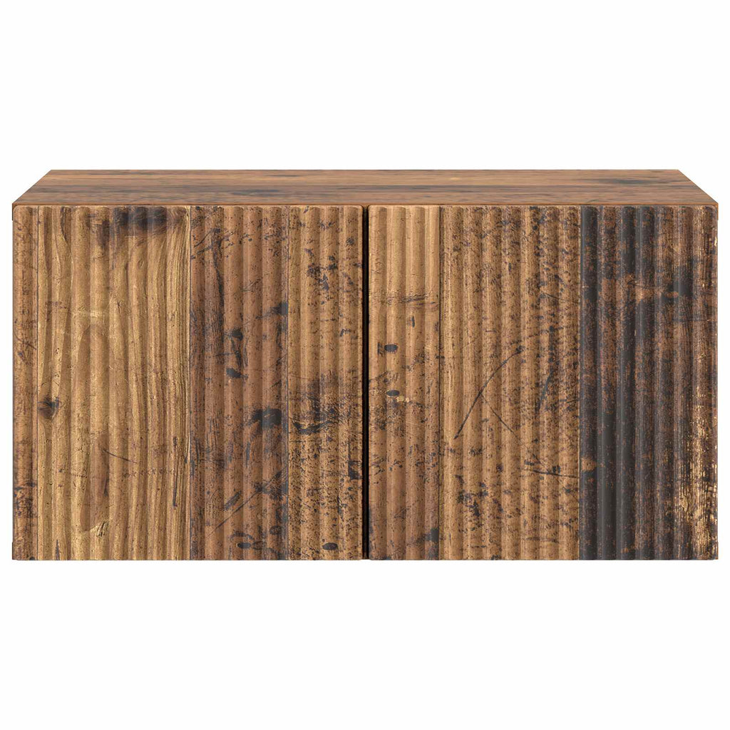 vidaXL Szafka RTV montowana na ścianie Stare drewno 59,5 x 41 x 30 cm