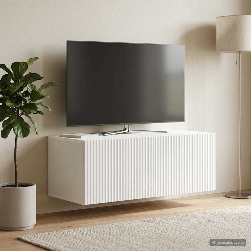 vidaXL Szafka RTV montowana na ścianie Biały 78,5 x 41 x 30 cm