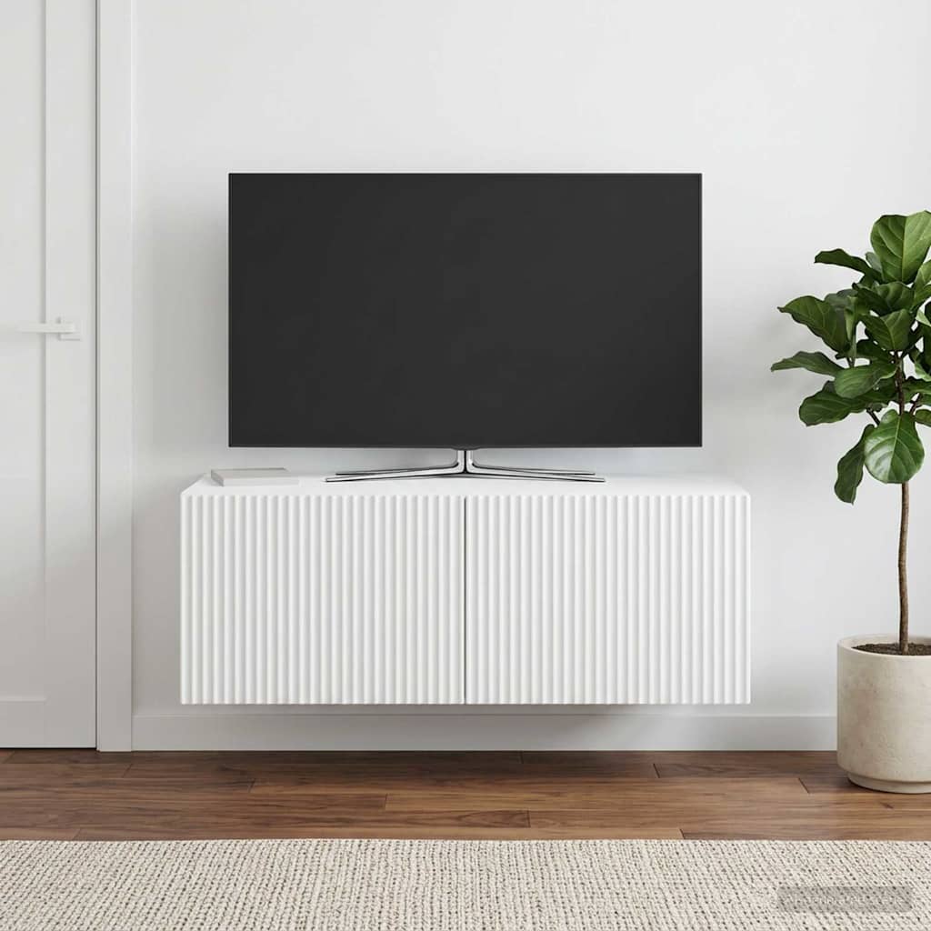 vidaXL Szafka RTV montowana na ścianie Biały 78,5 x 41 x 30 cm