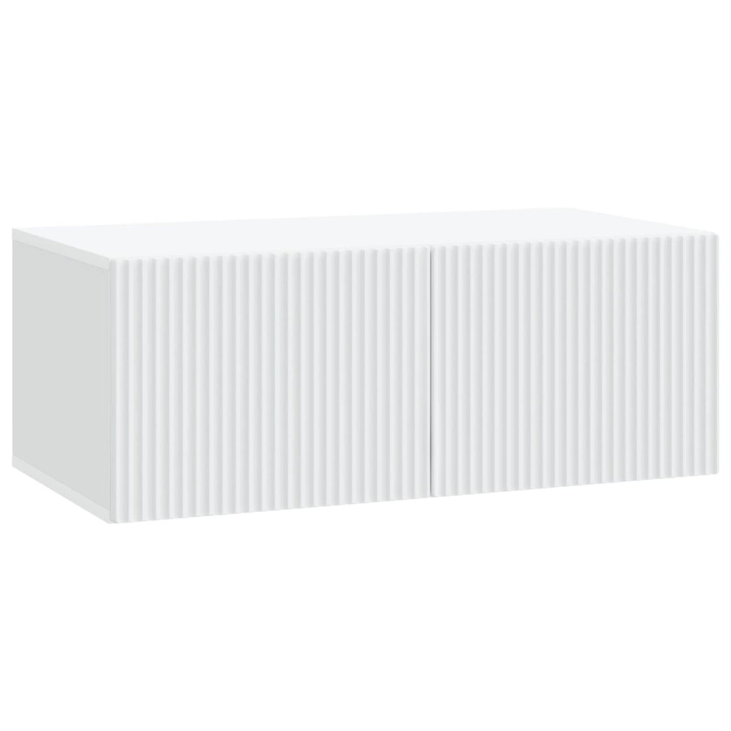 vidaXL Szafka RTV montowana na ścianie Biały 78,5 x 41 x 30 cm