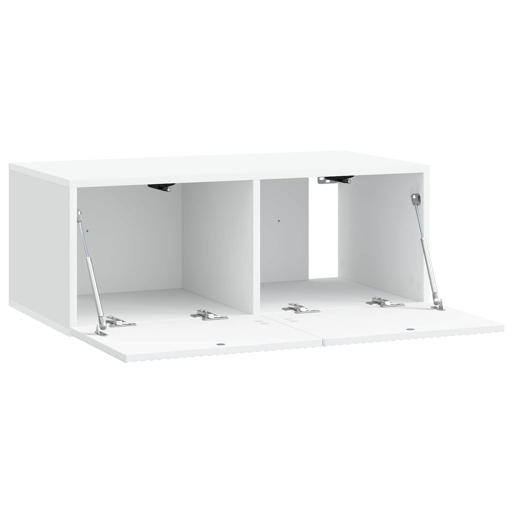 vidaXL Szafka RTV montowana na ścianie Biały 78,5 x 41 x 30 cm