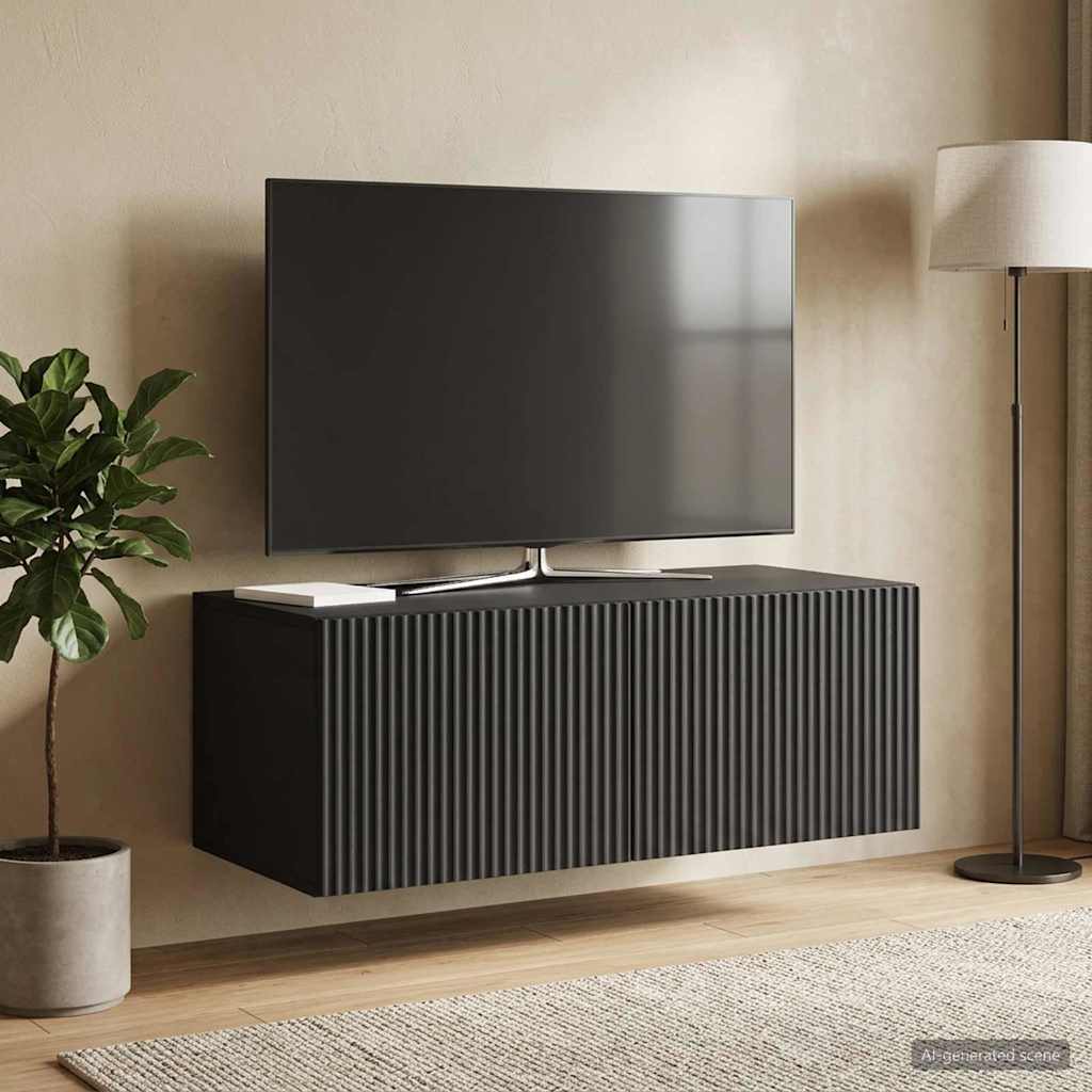 vidaXL Szafka RTV montowana na ścianie 78,5 x 41 x 30 cm Czarny
