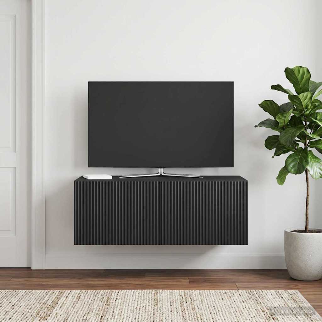 vidaXL Szafka RTV montowana na ścianie 78,5 x 41 x 30 cm Czarny