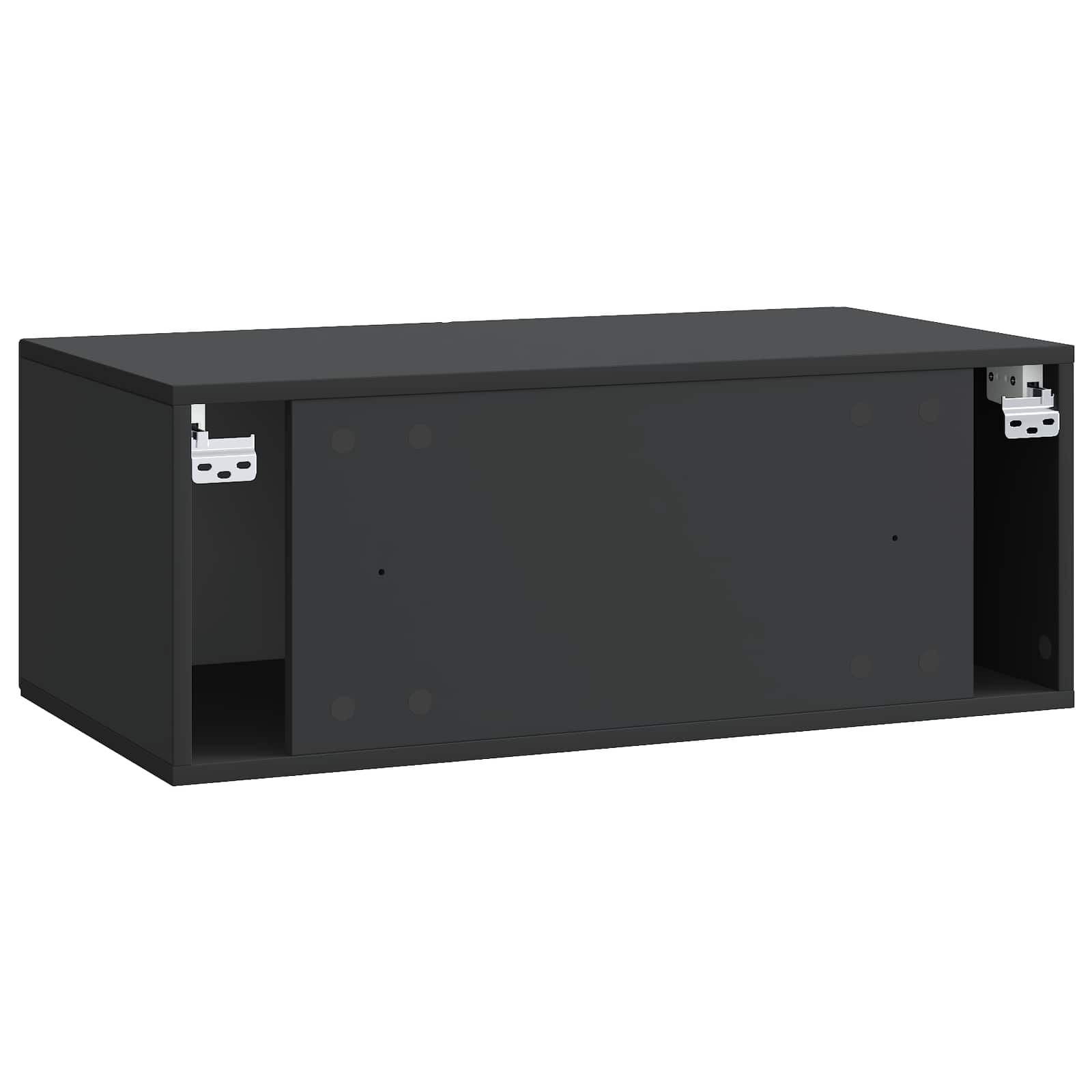 vidaXL Szafka RTV montowana na ścianie Czarny 78,5 x 41 x 30 cm