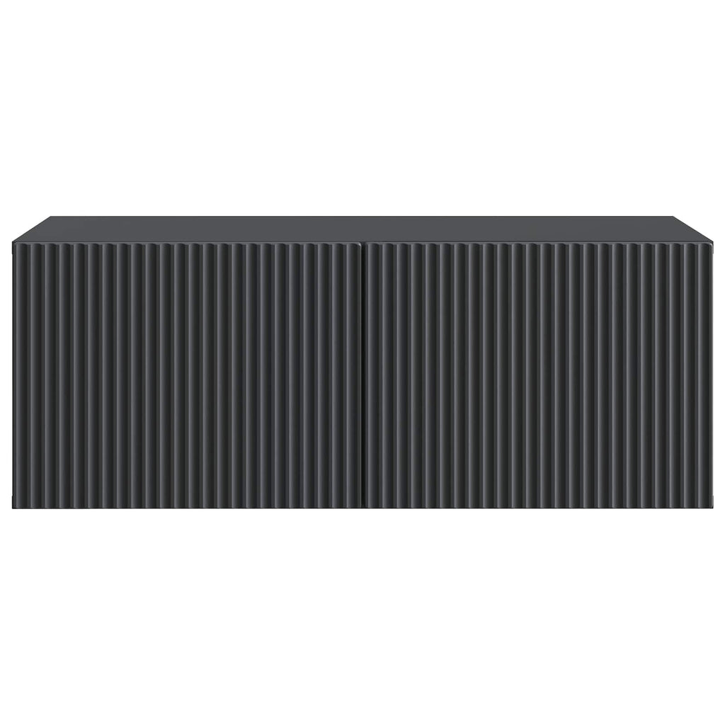 vidaXL Szafka RTV montowana na ścianie Czarny 78,5 x 41 x 30 cm