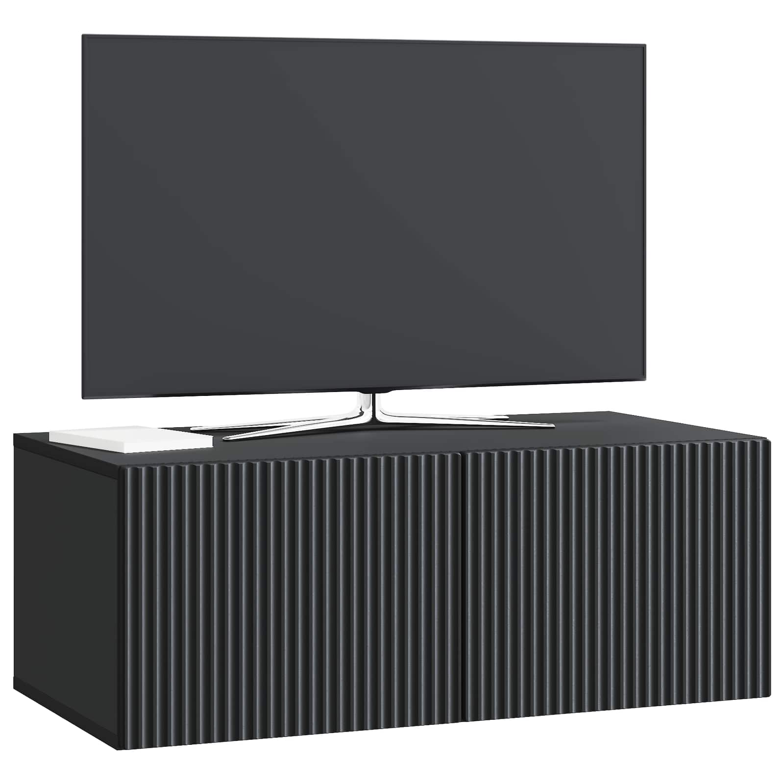 vidaXL Szafka RTV montowana na ścianie Czarny 78,5 x 41 x 30 cm