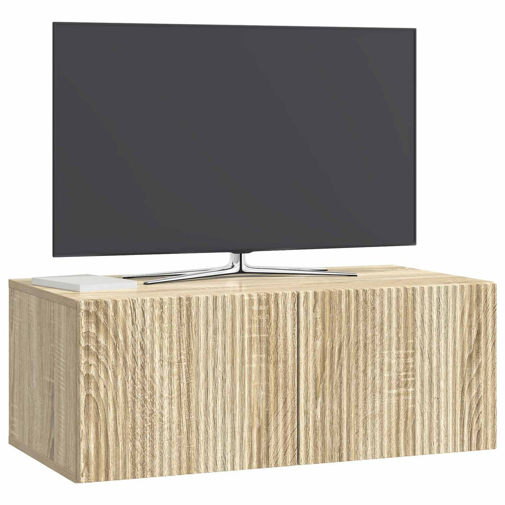 vidaXL Szafka RTV montowana na ścianie 78,5 x 41 x 30 cm dąb Sonoma
