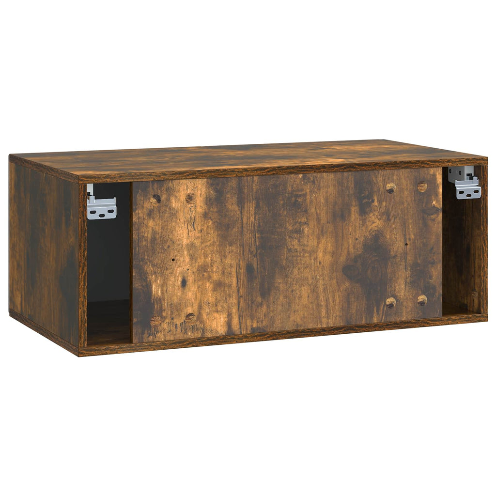 vidaXL Szafka RTV montowana na ścianie Dąb wędzony 78,5 x 41 x 30 cm