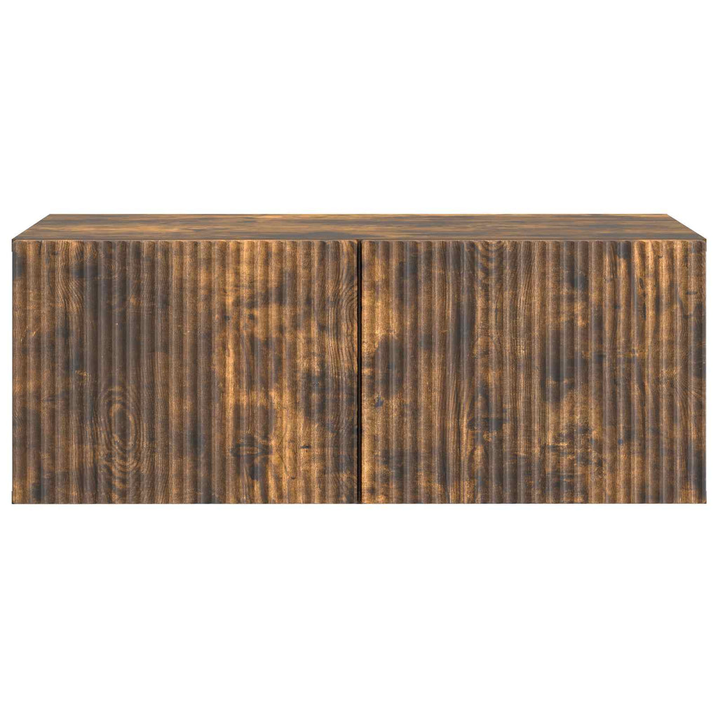 vidaXL Szafka RTV montowana na ścianie Dąb wędzony 78,5 x 41 x 30 cm