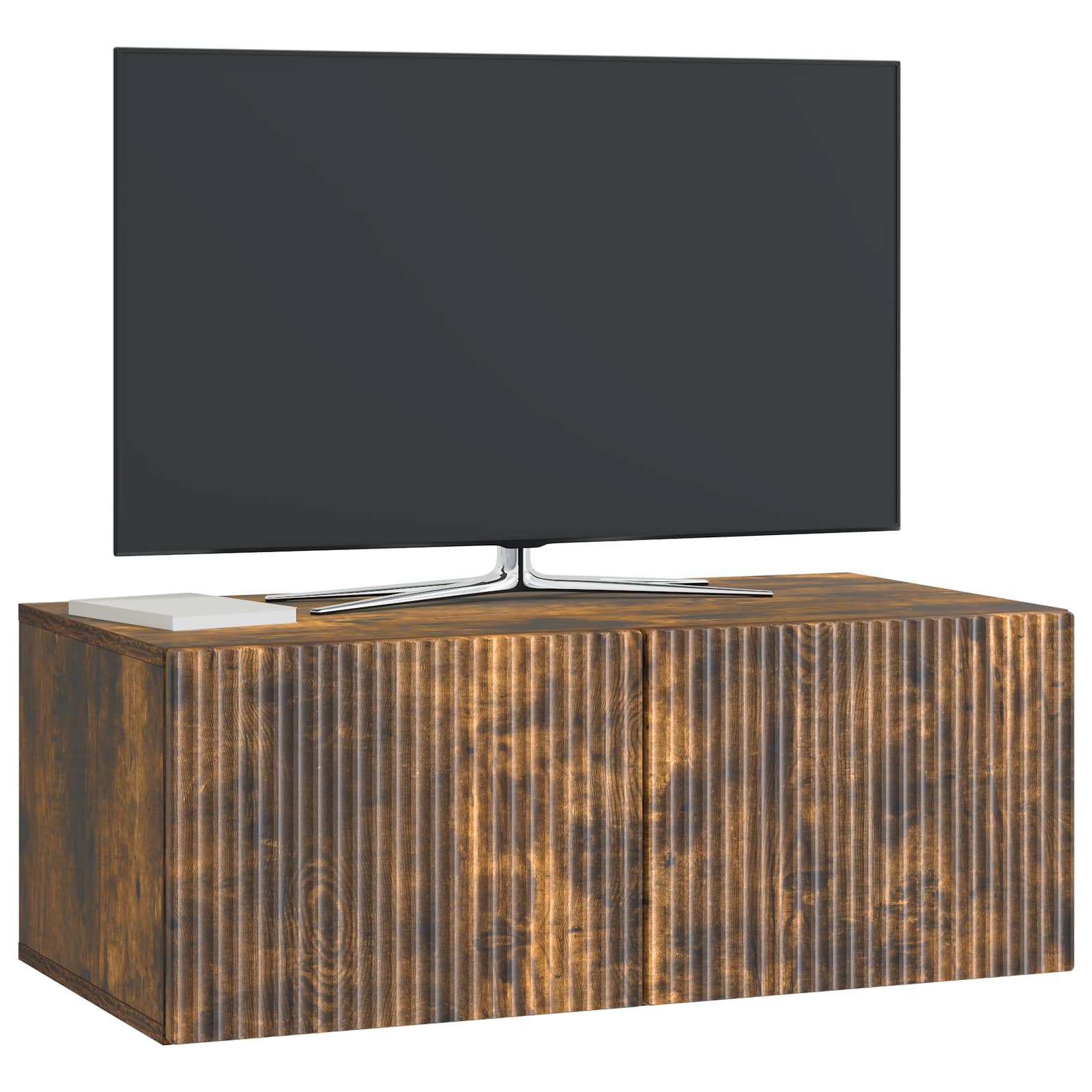 vidaXL Szafka RTV montowana na ścianie Dąb wędzony 78,5 x 41 x 30 cm