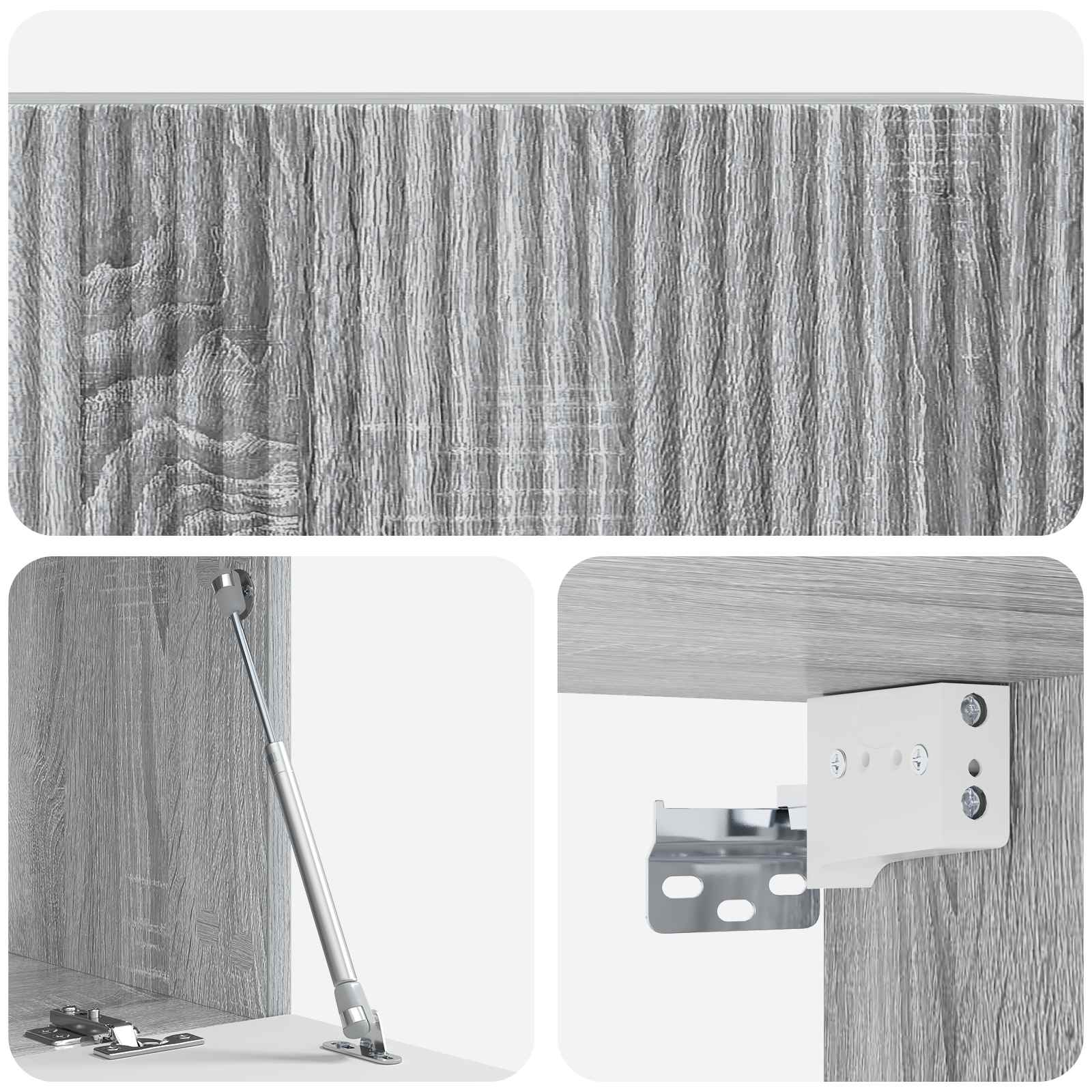 vidaXL Szafka RTV montowana na ścianie 78,5 x 41 x 30 cm Szary Sonoma