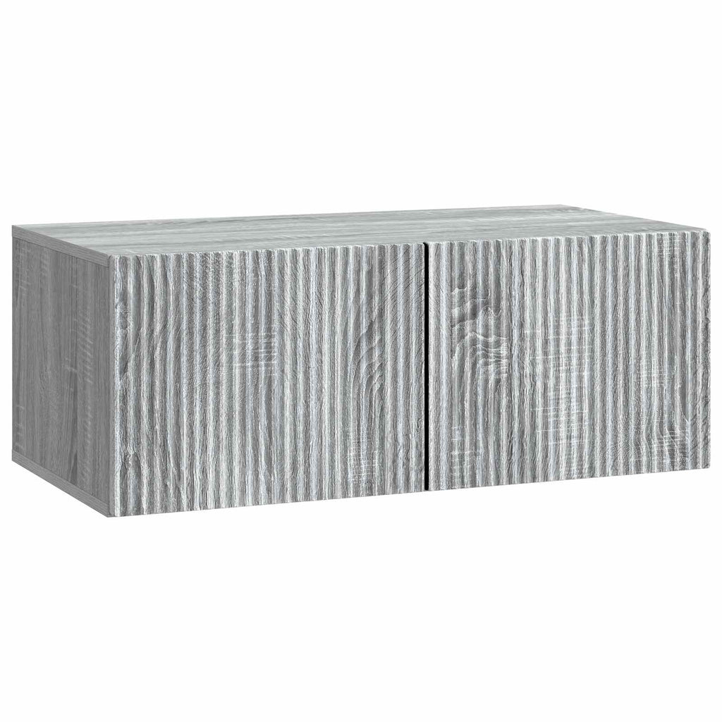 vidaXL Szafka RTV montowana na ścianie Szary Sonoma 78,5 x 41 x 30 cm