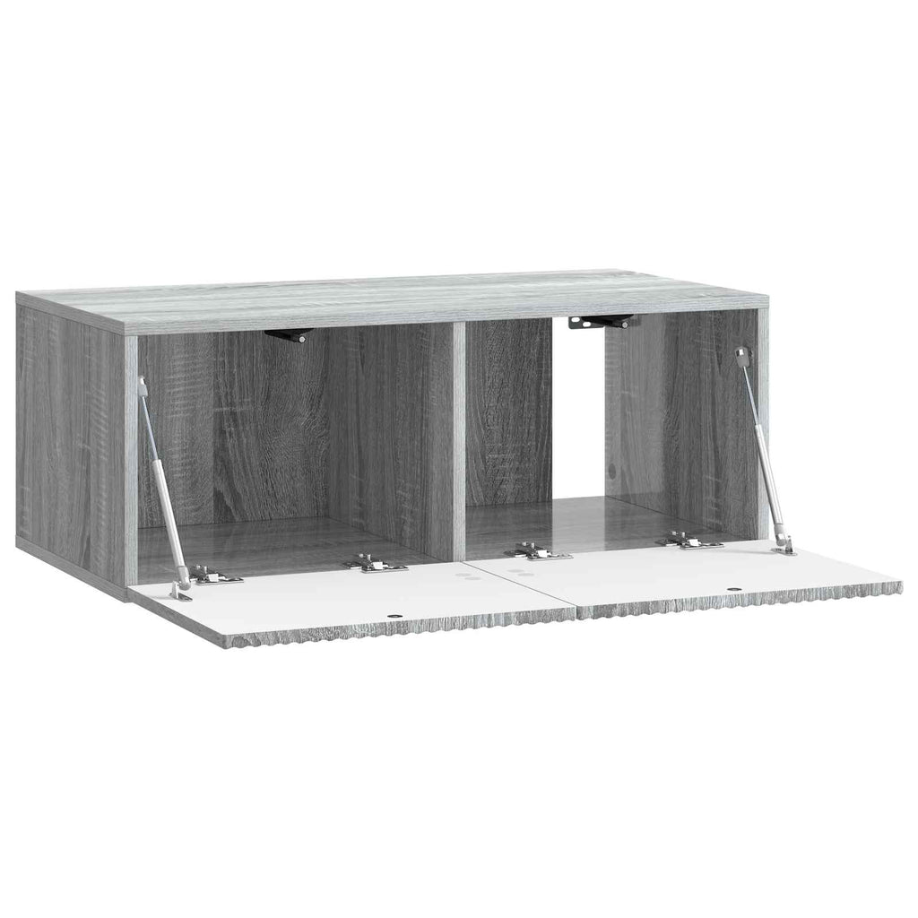 vidaXL Szafka RTV montowana na ścianie Szary Sonoma 78,5 x 41 x 30 cm