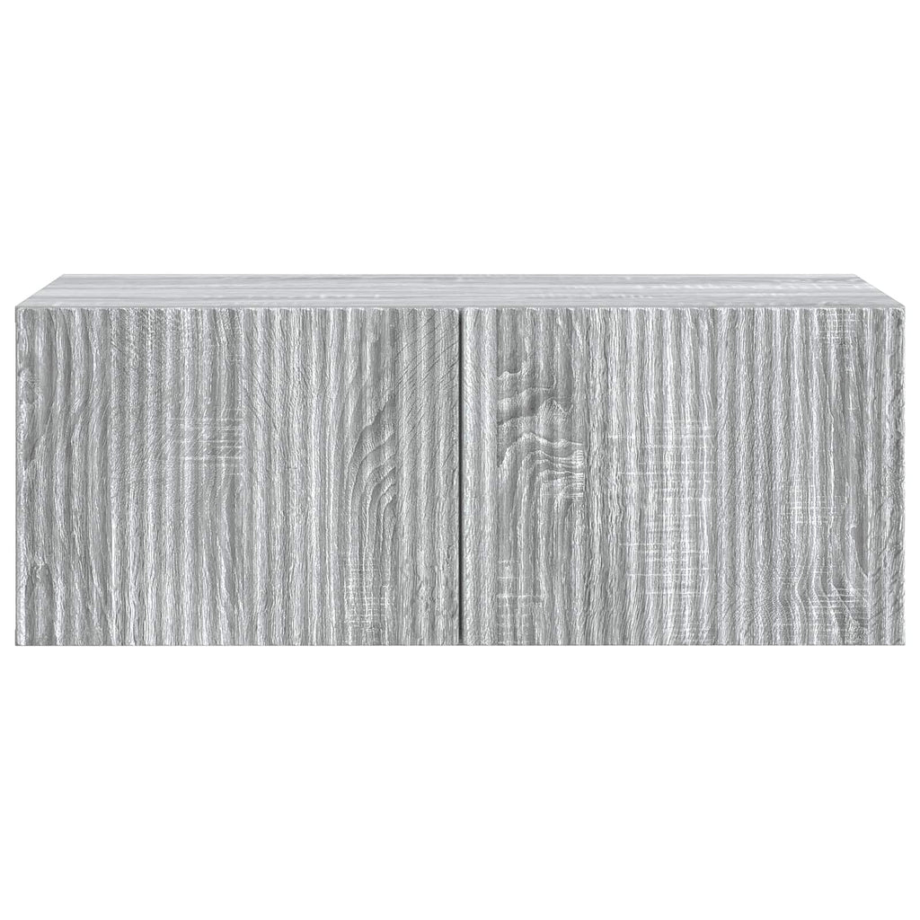 vidaXL Szafka RTV montowana na ścianie Szary Sonoma 78,5 x 41 x 30 cm