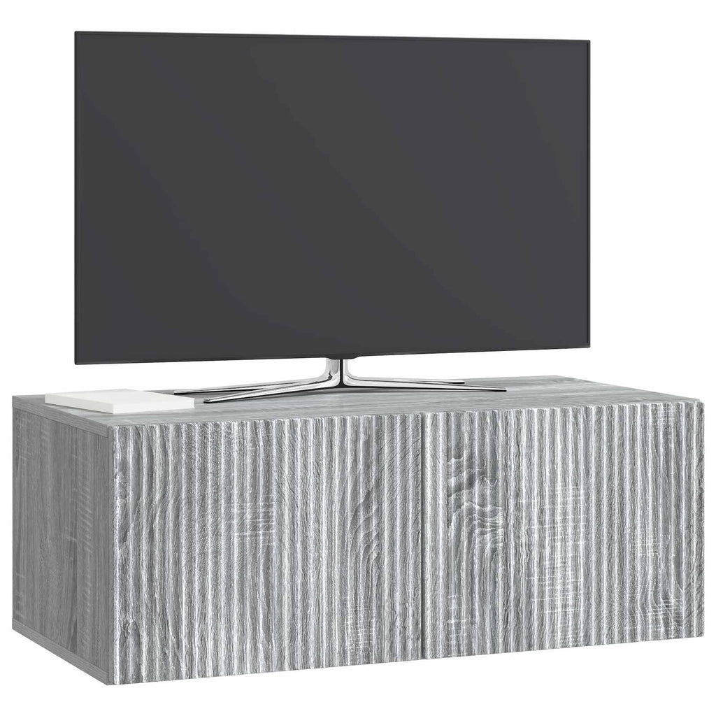vidaXL Szafka RTV montowana na ścianie Szary Sonoma 78,5 x 41 x 30 cm