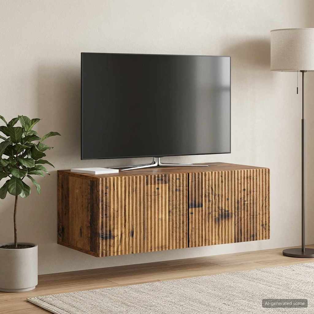 vidaXL Szafka RTV montowana na ścianie 78,5 x 41 x 30 cm Stare drewno