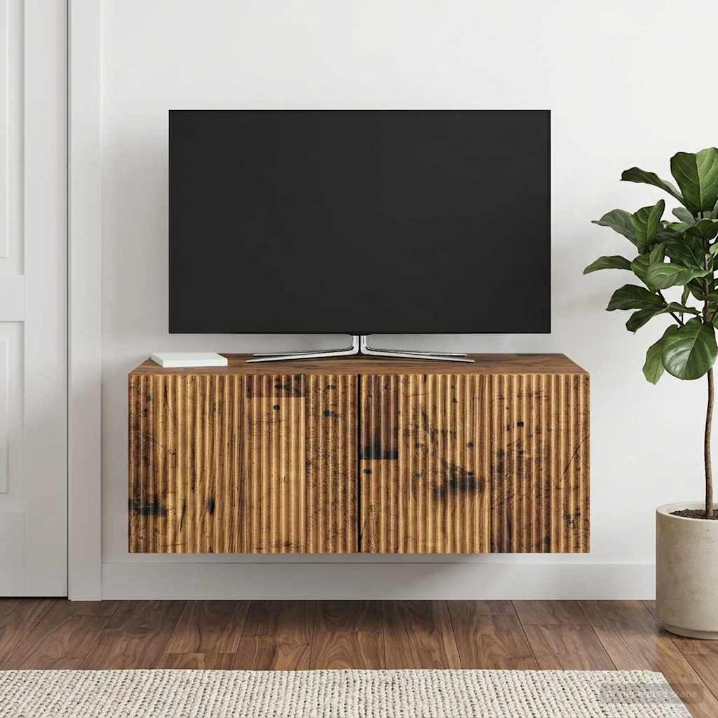 vidaXL Szafka RTV montowana na ścianie 78,5 x 41 x 30 cm Stare drewno