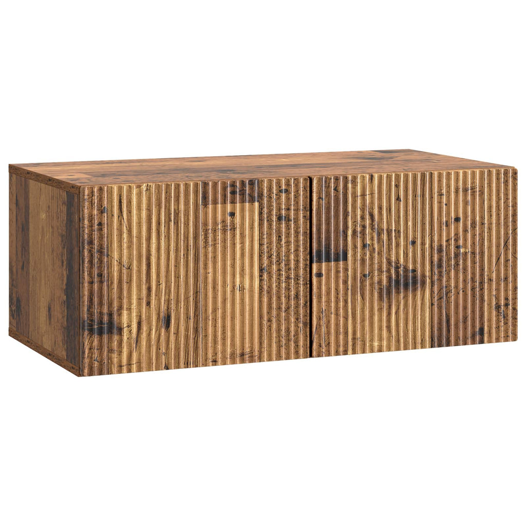 vidaXL Szafka RTV montowana na ścianie Stare drewno 78,5 x 41 x 30 cm