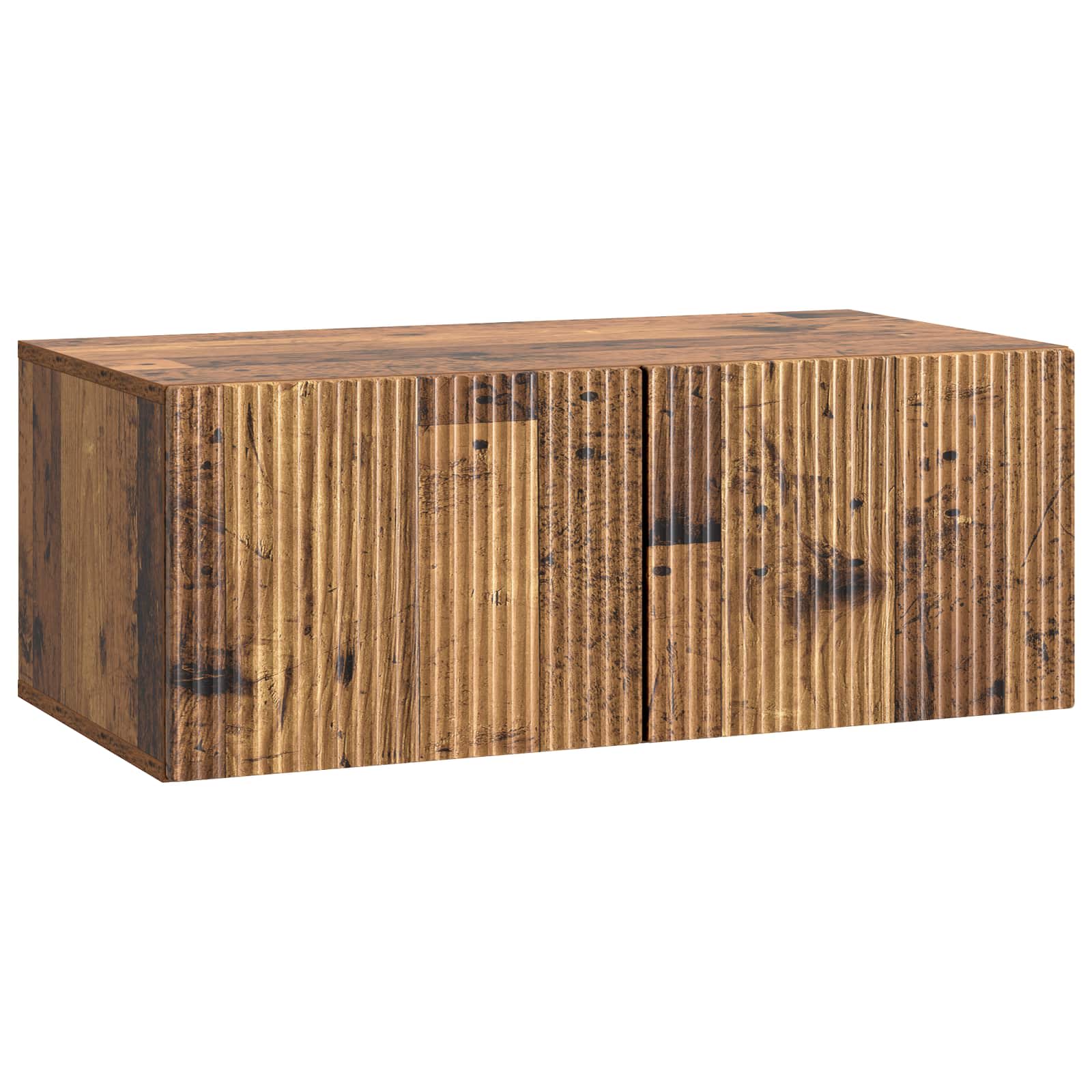 vidaXL Szafka RTV montowana na ścianie Stare drewno 78,5 x 41 x 30 cm