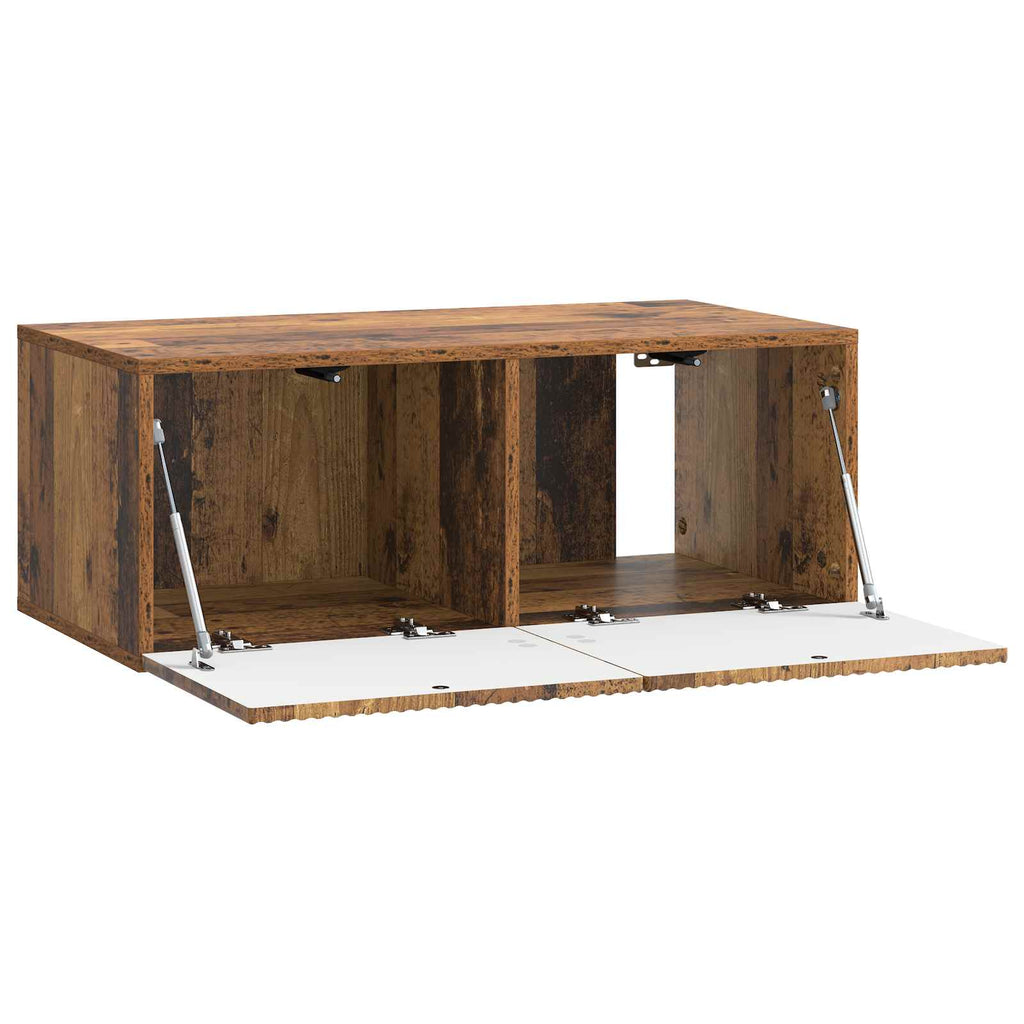 vidaXL Szafka RTV montowana na ścianie Stare drewno 78,5 x 41 x 30 cm
