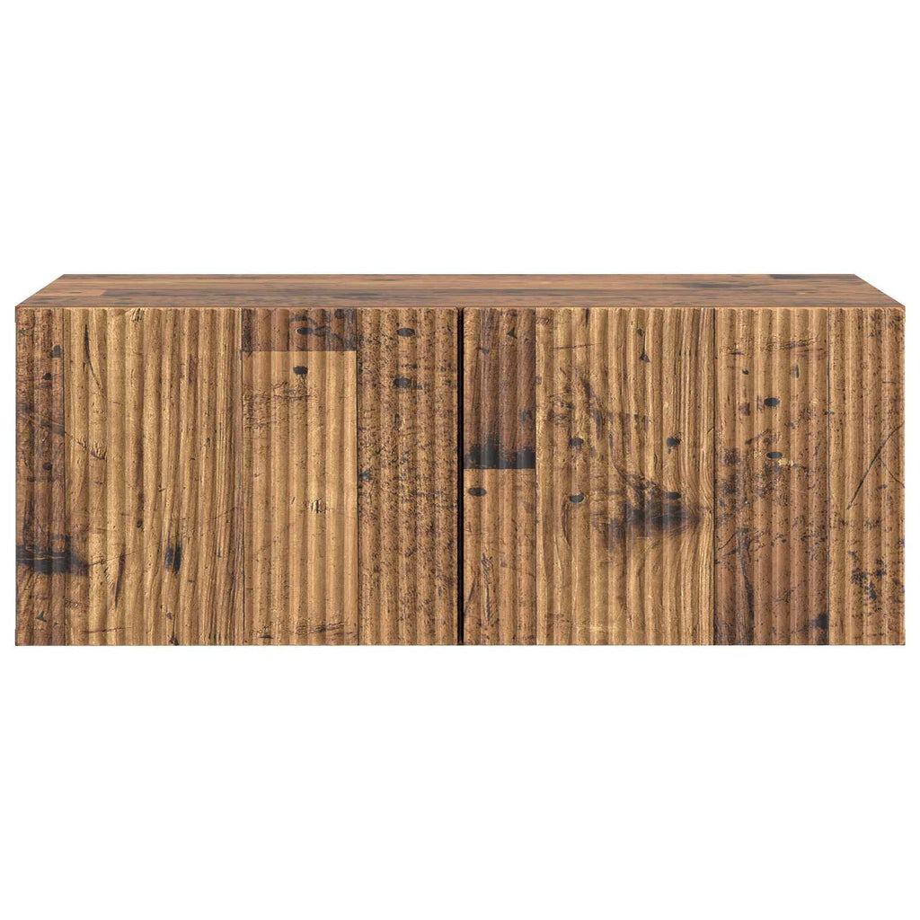 vidaXL Szafka RTV montowana na ścianie Stare drewno 78,5 x 41 x 30 cm
