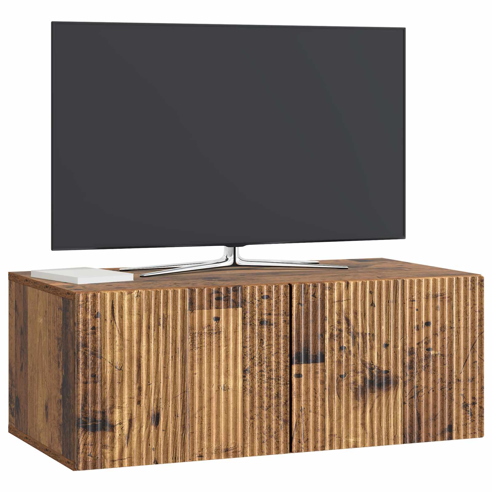 vidaXL Szafka RTV montowana na ścianie Stare drewno 78,5 x 41 x 30 cm