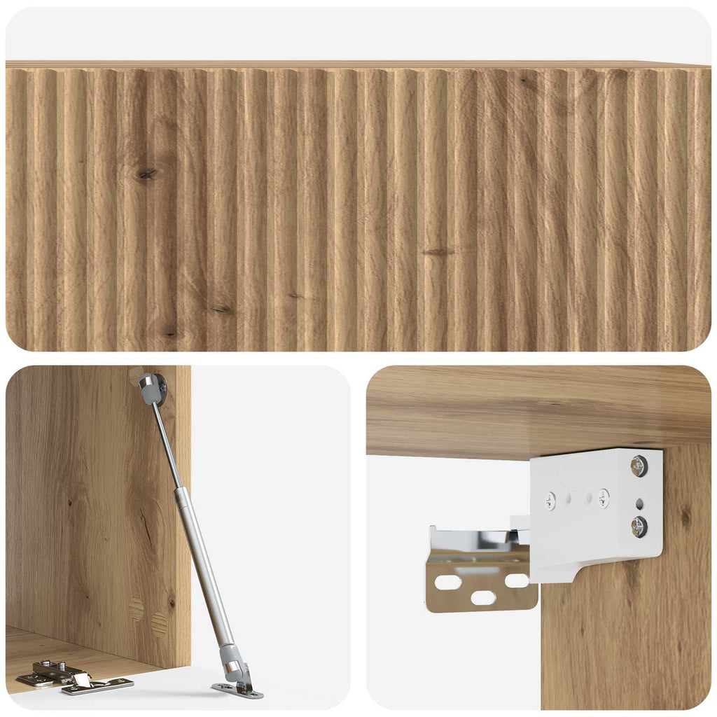 vidaXL Szafka RTV montowana na ścianie Dąb artisan 78,5 x 41 x 30 cm