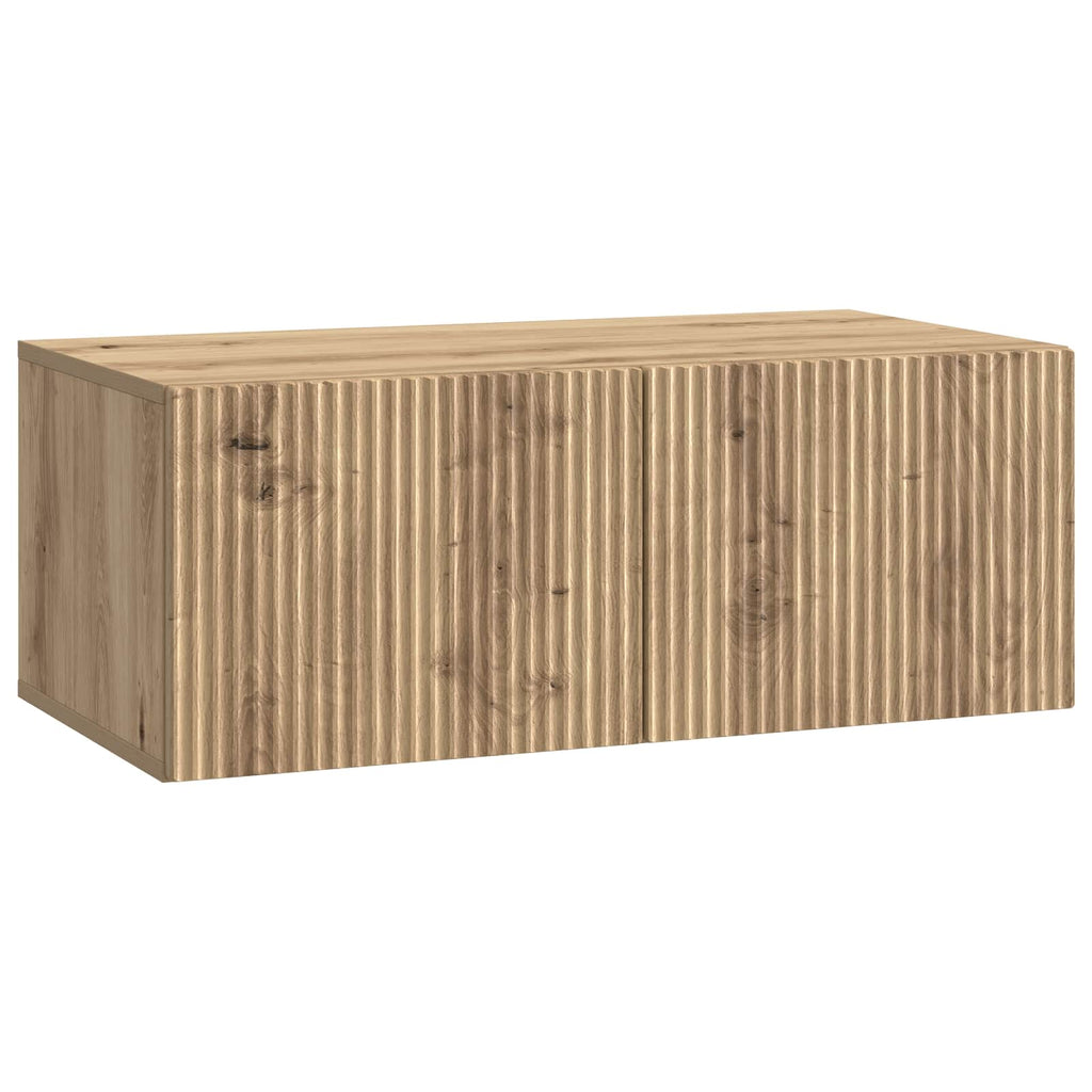 vidaXL Szafka RTV montowana na ścianie Dąb artisan 78,5 x 41 x 30 cm