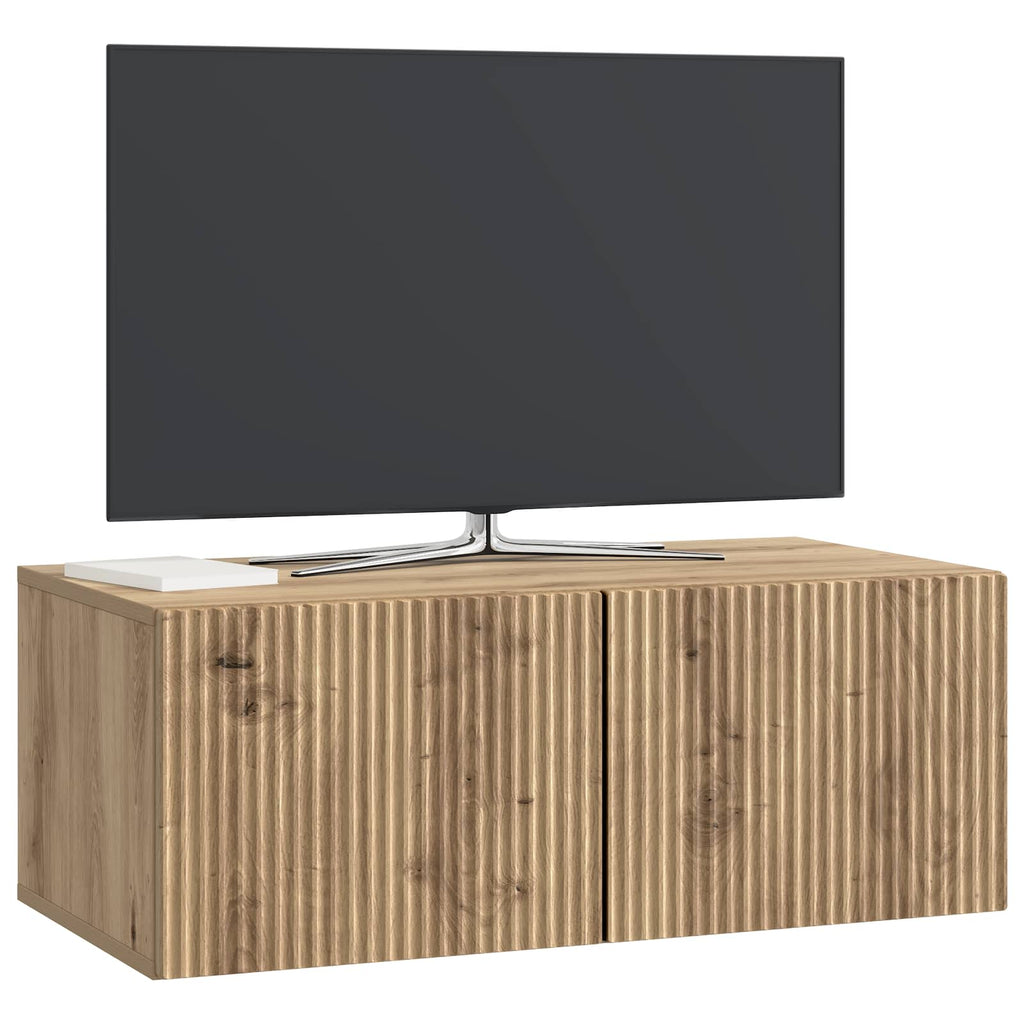 vidaXL Szafka RTV montowana na ścianie Dąb artisan 78,5 x 41 x 30 cm