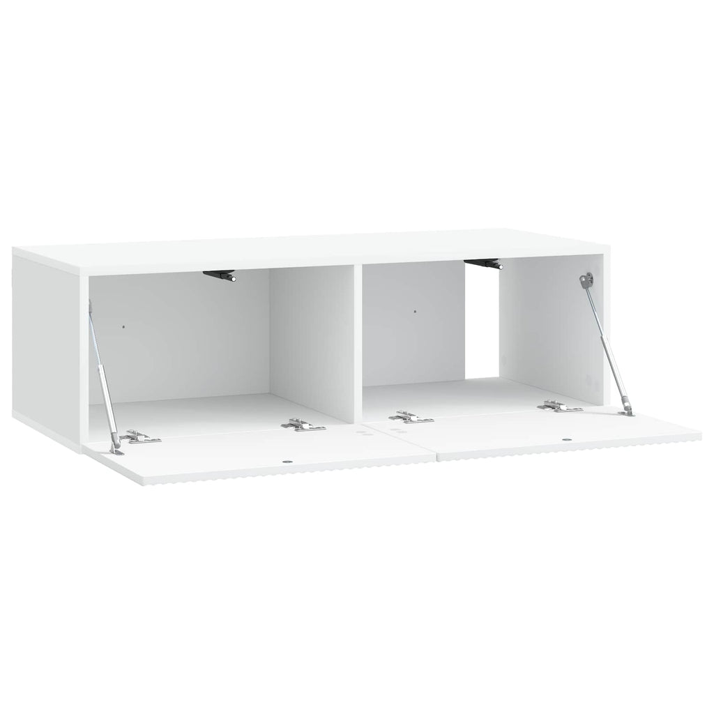 vidaXL Szafka RTV montowana na ścianie Biały 98 x 41 x 30 cm