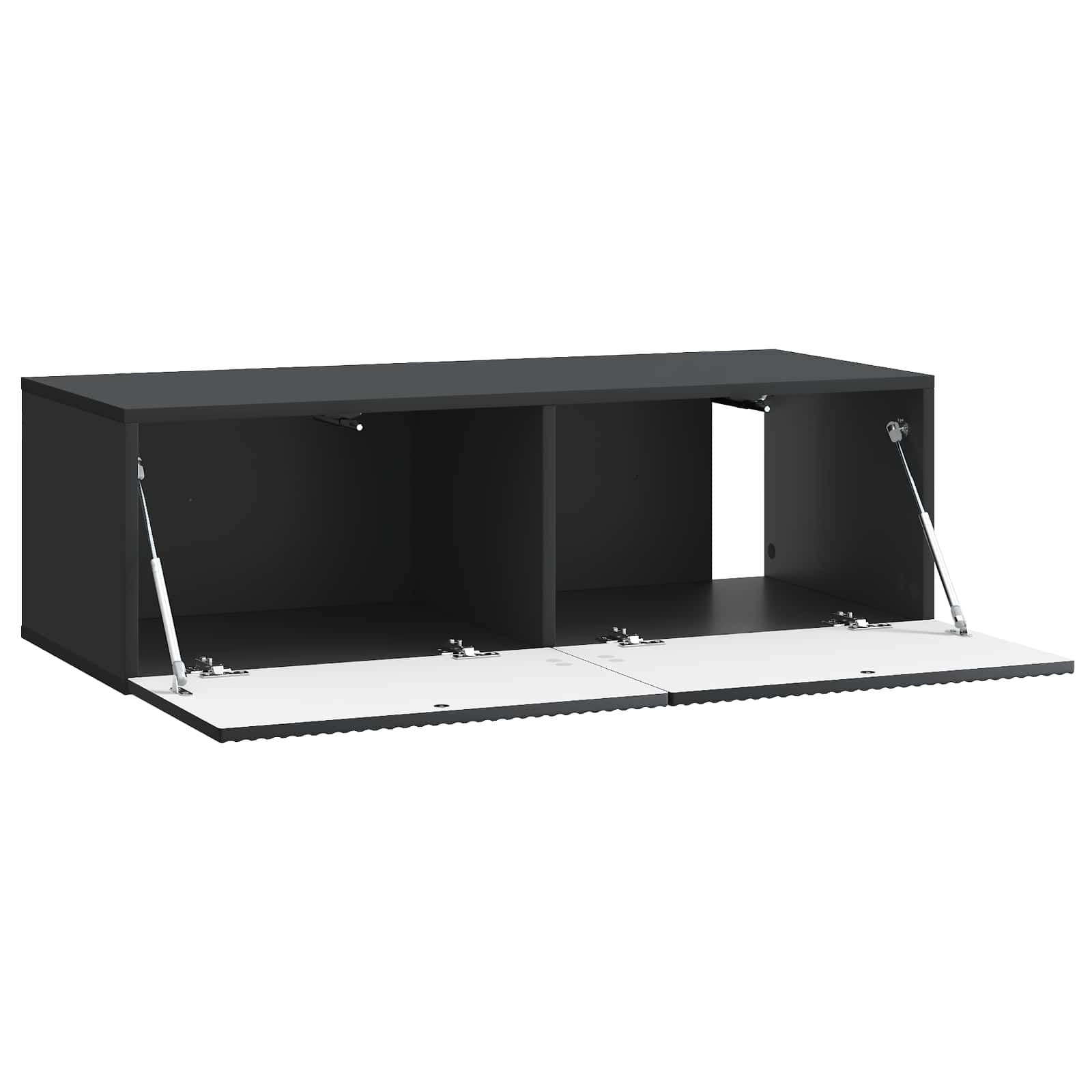 vidaXL Szafka RTV montowana na ścianie Czarny 98 x 41 x 30 cm