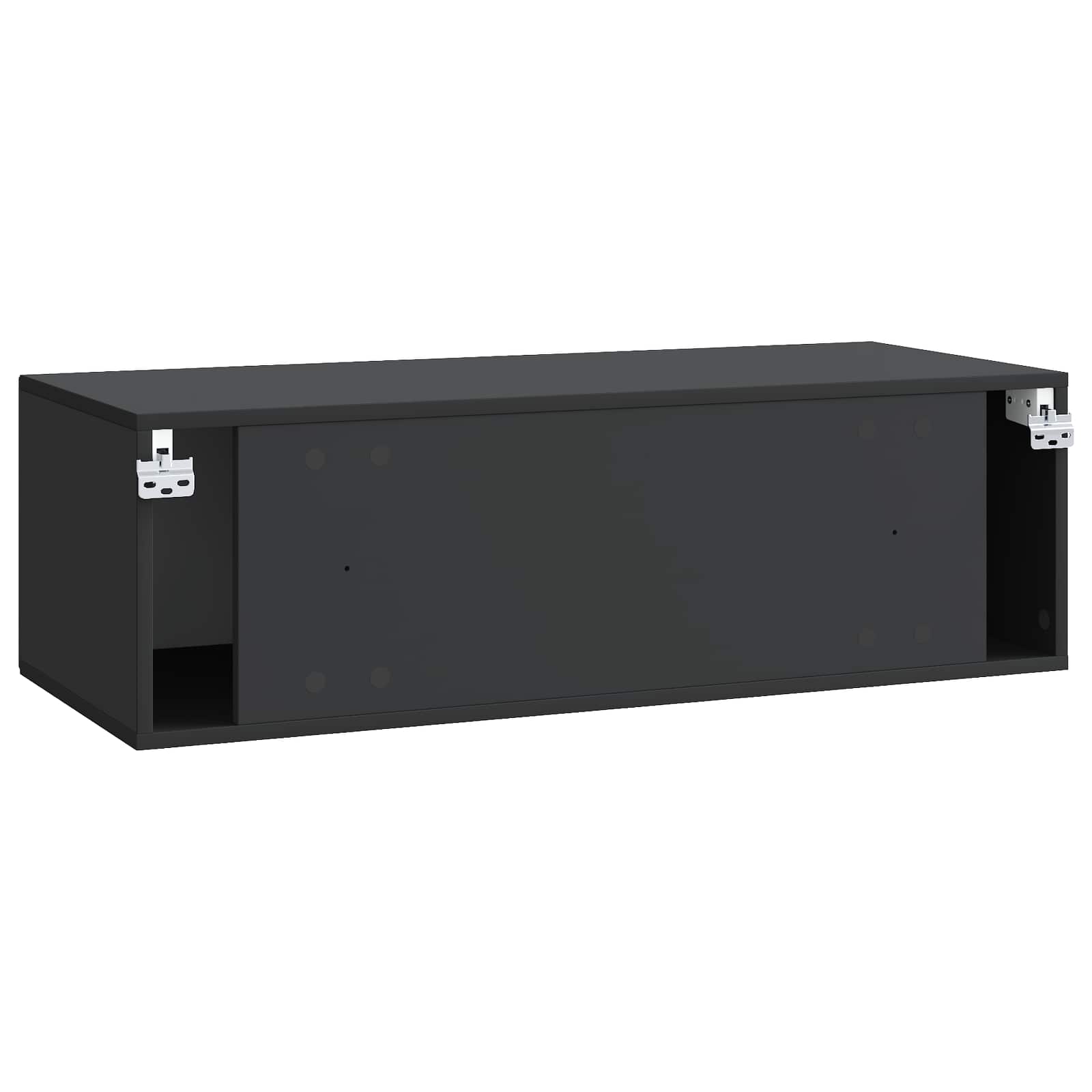 vidaXL Szafka RTV montowana na ścianie Czarny 98 x 41 x 30 cm