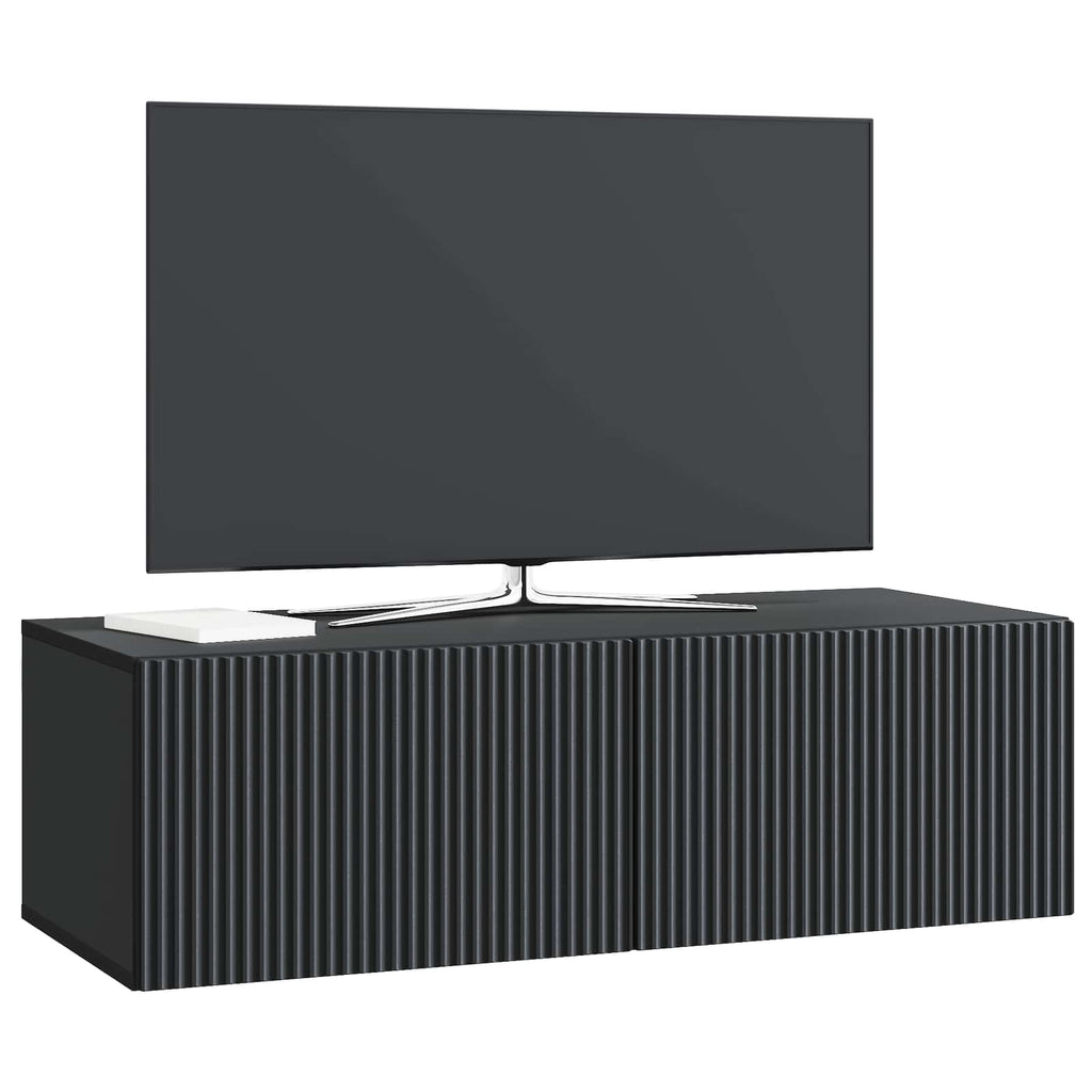 vidaXL Szafka RTV montowana na ścianie Czarny 98 x 41 x 30 cm