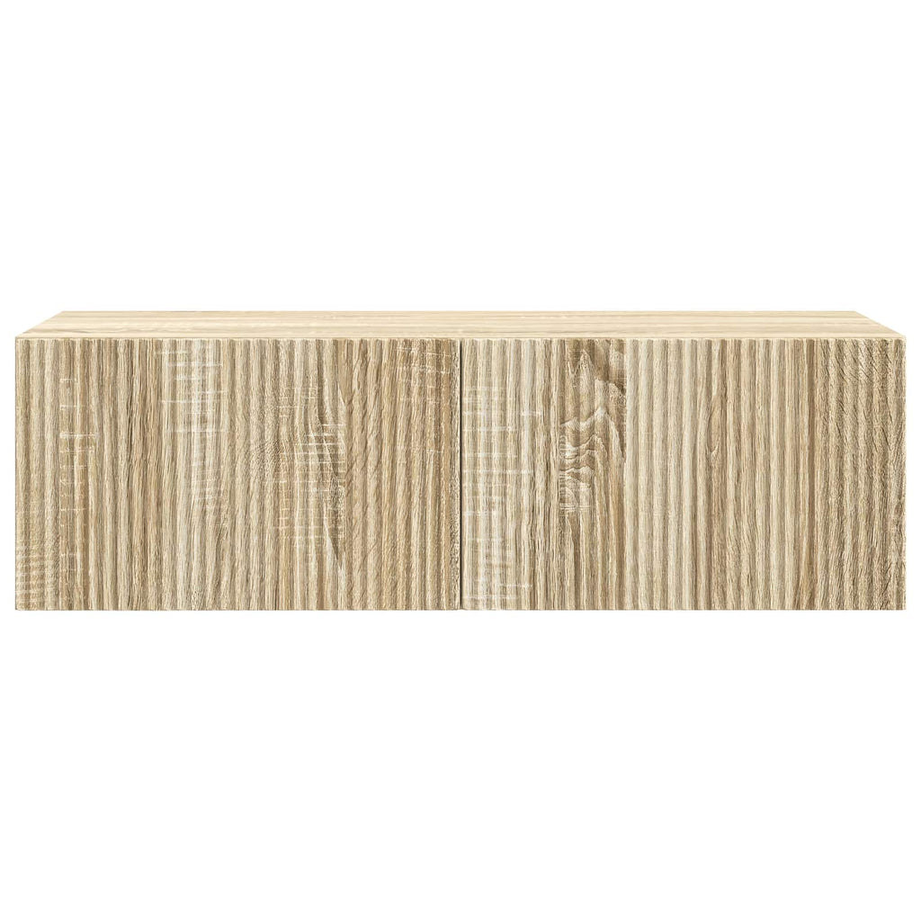 vidaXL Szafka RTV montowana na ścianie 98 x 41 x 30 cm dąb Sonoma