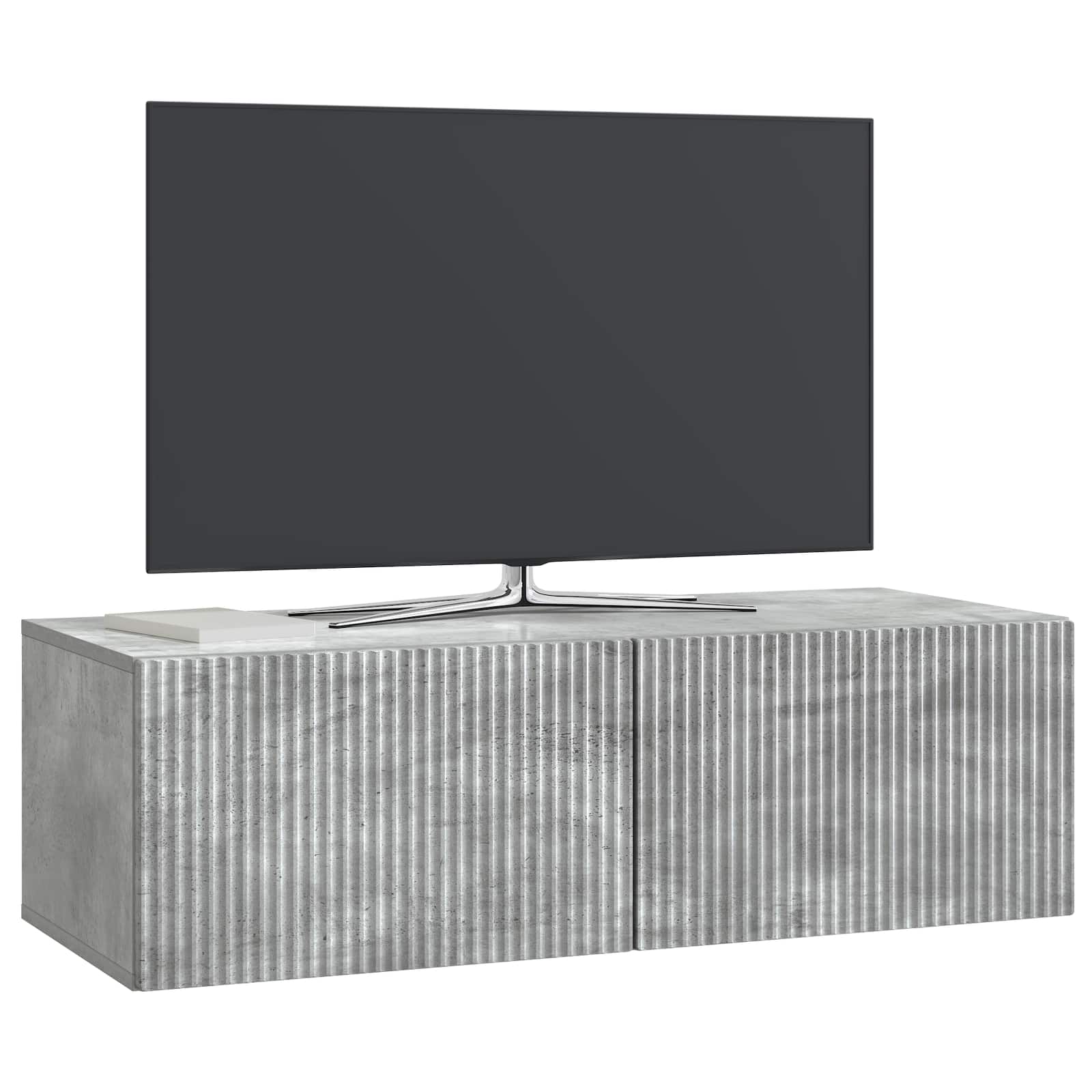 vidaXL Szafka RTV montowana na ścianie Betonowy szary 98 x 41 x 30 cm
