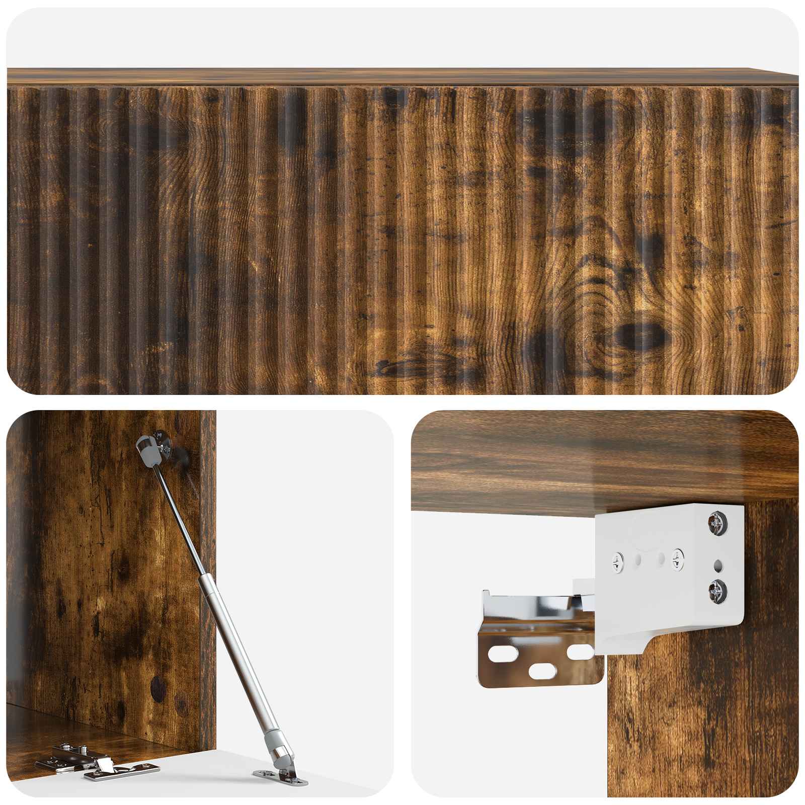 vidaXL Szafka RTV montowana na ścianie Dąb wędzony 98 x 41 x 30 cm