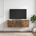 vidaXL Szafka RTV montowana na ścianie 98 x 41 x 30 cm Dąb wędzony