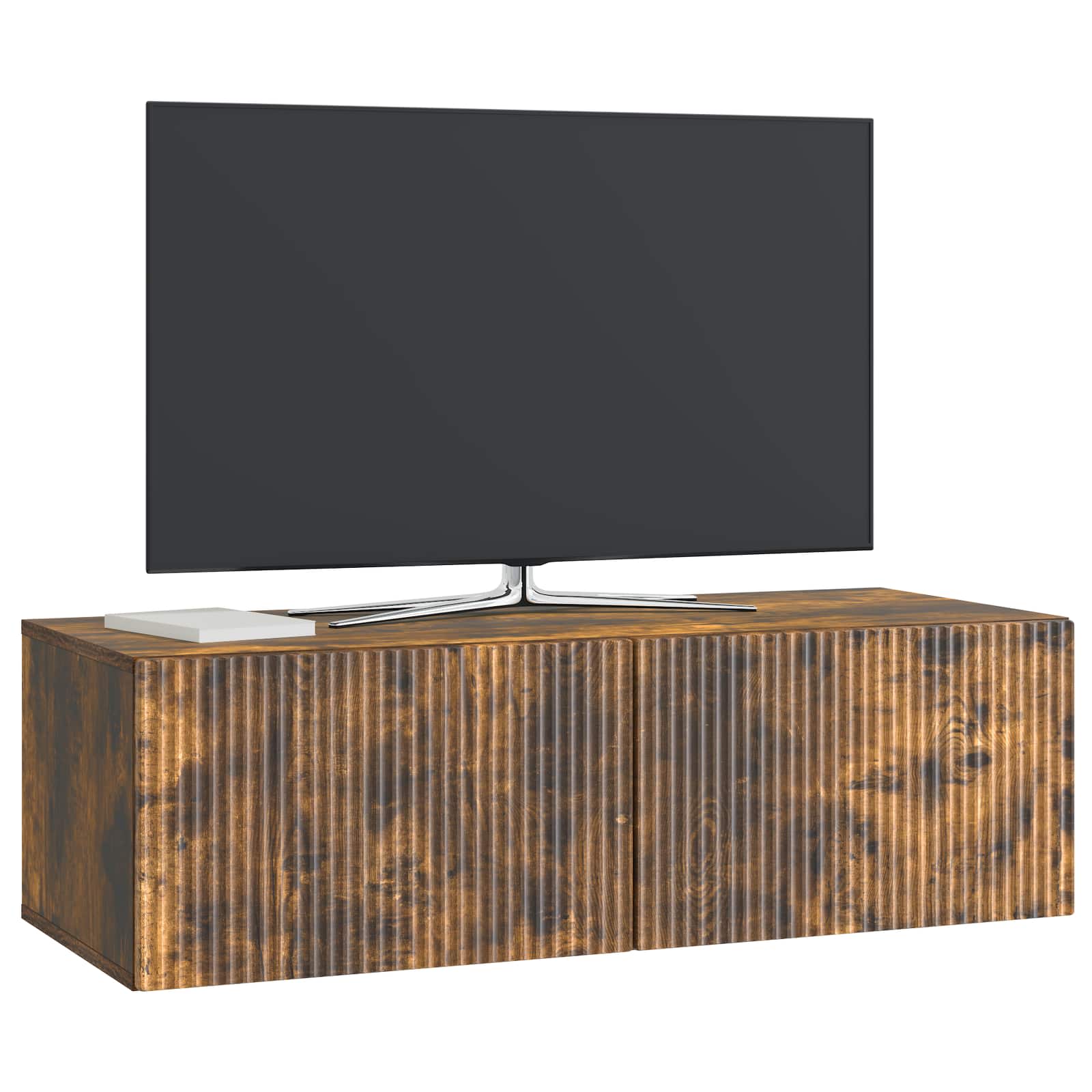 vidaXL Szafka RTV montowana na ścianie Dąb wędzony 98 x 41 x 30 cm