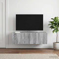 vidaXL Szafka RTV montowana na ścianie 98 x 41 x 30 cm Szary Sonoma