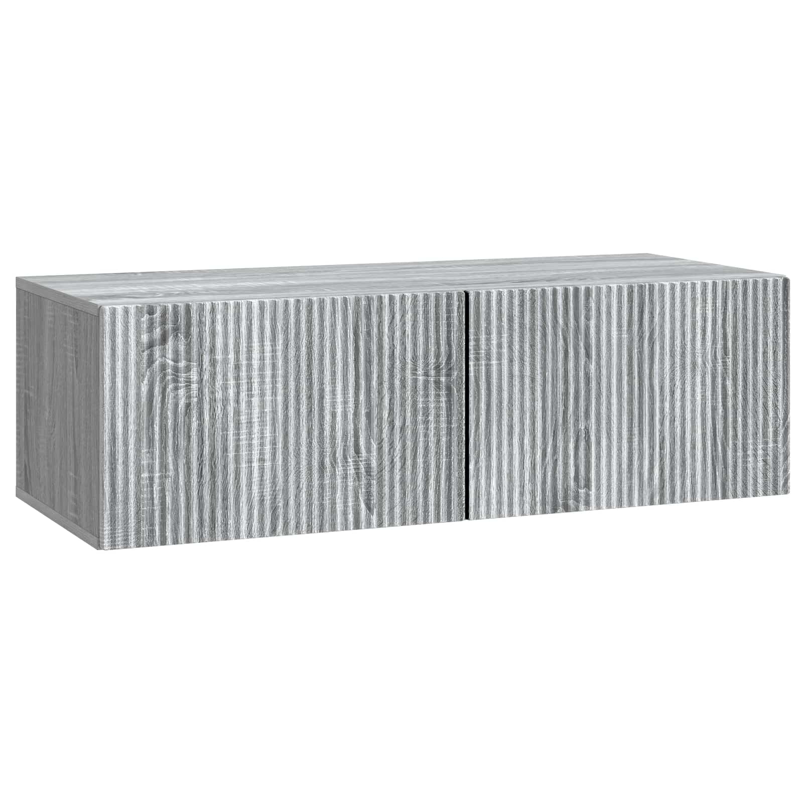 vidaXL Szafka RTV montowana na ścianie Szary Sonoma 98 x 41 x 30 cm