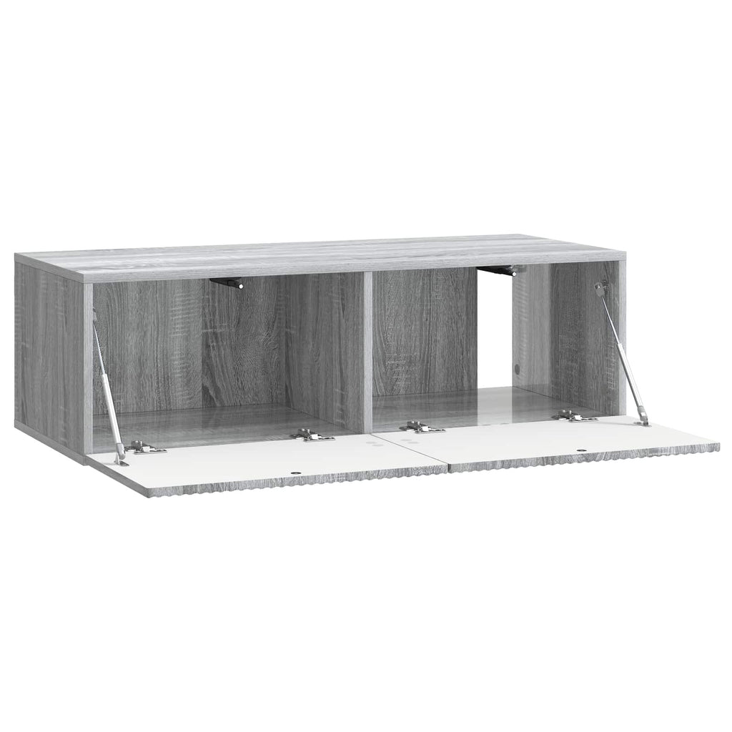 vidaXL Szafka RTV montowana na ścianie Szary Sonoma 98 x 41 x 30 cm