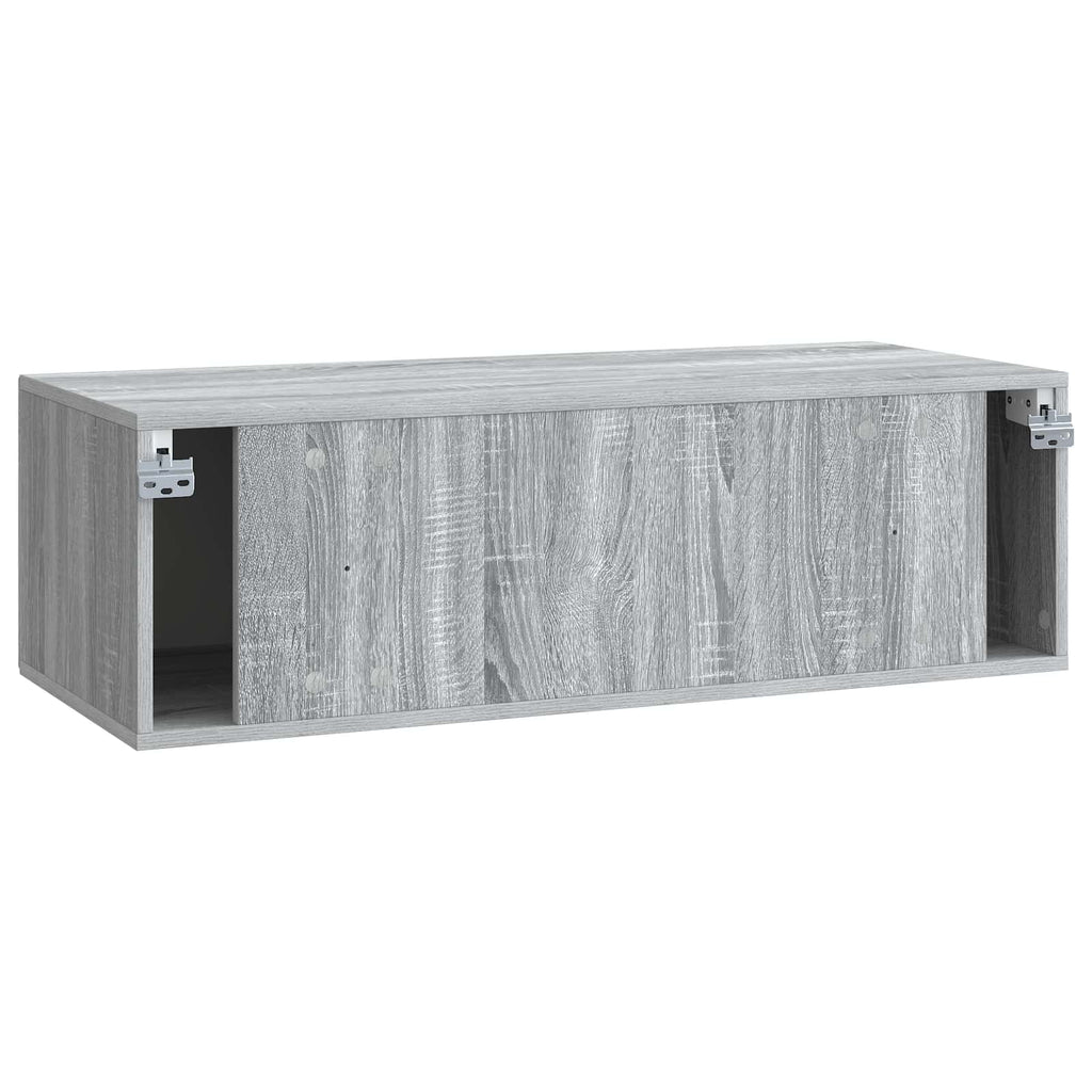 vidaXL Szafka RTV montowana na ścianie Szary Sonoma 98 x 41 x 30 cm