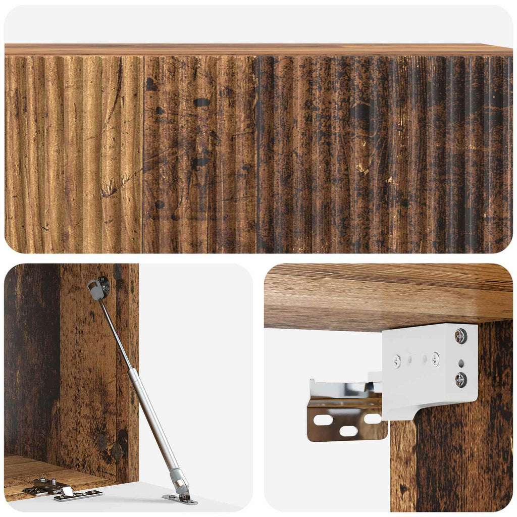 vidaXL Szafka RTV montowana na ścianie 98 x 41 x 30 cm Stare drewno
