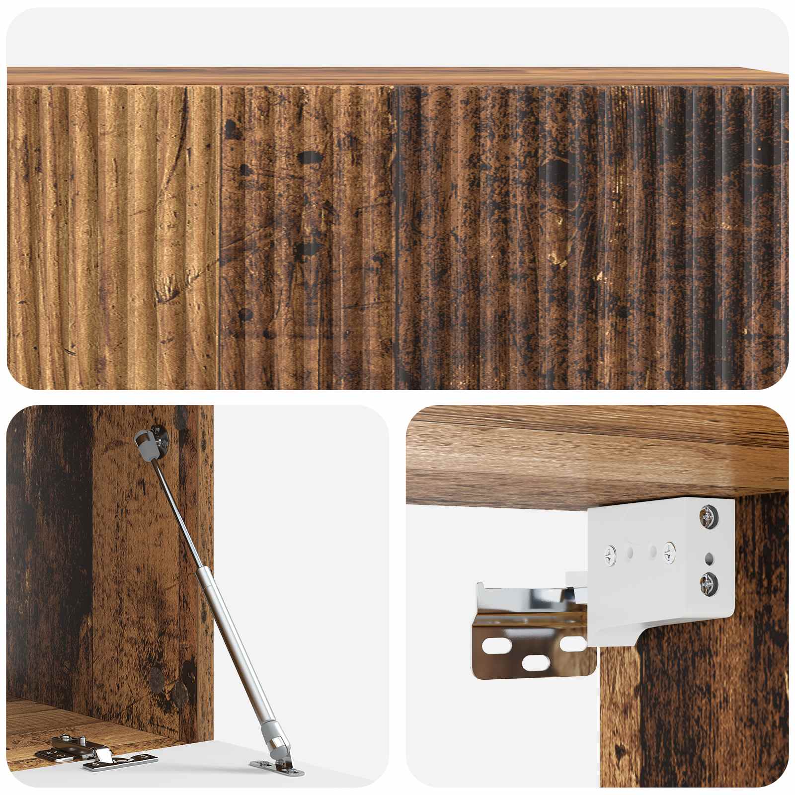 vidaXL Szafka RTV montowana na ścianie 98 x 41 x 30 cm Stare drewno