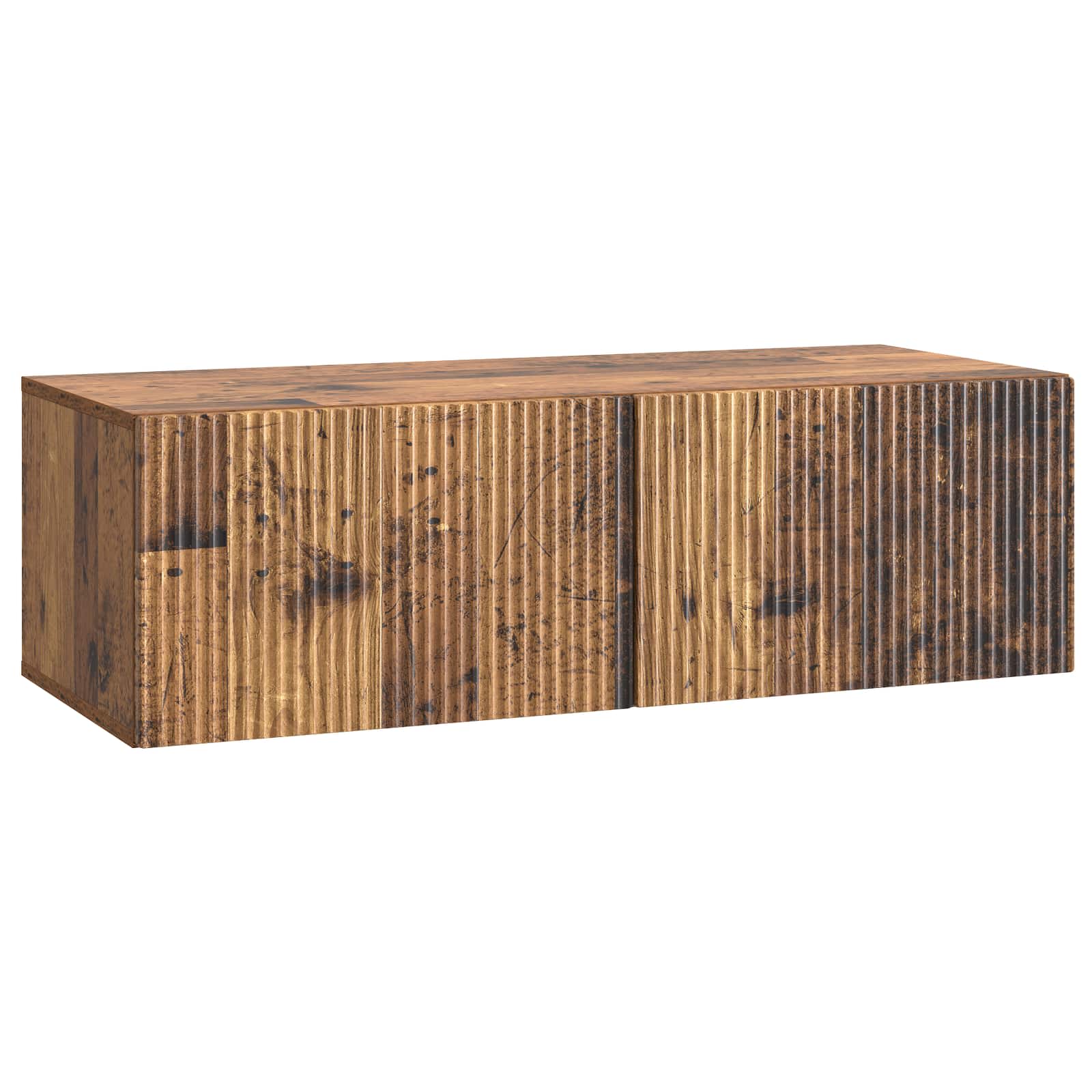 vidaXL Szafka RTV montowana na ścianie Stare drewno 98 x 41 x 30 cm