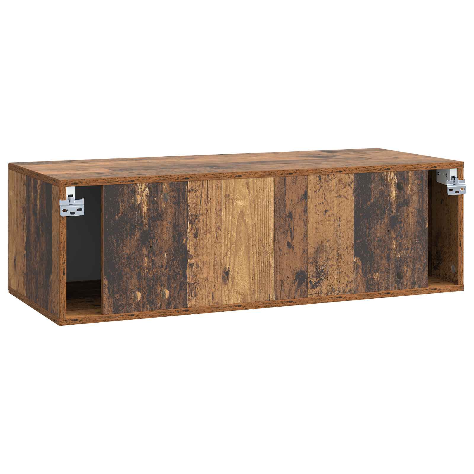vidaXL Szafka RTV montowana na ścianie Stare drewno 98 x 41 x 30 cm