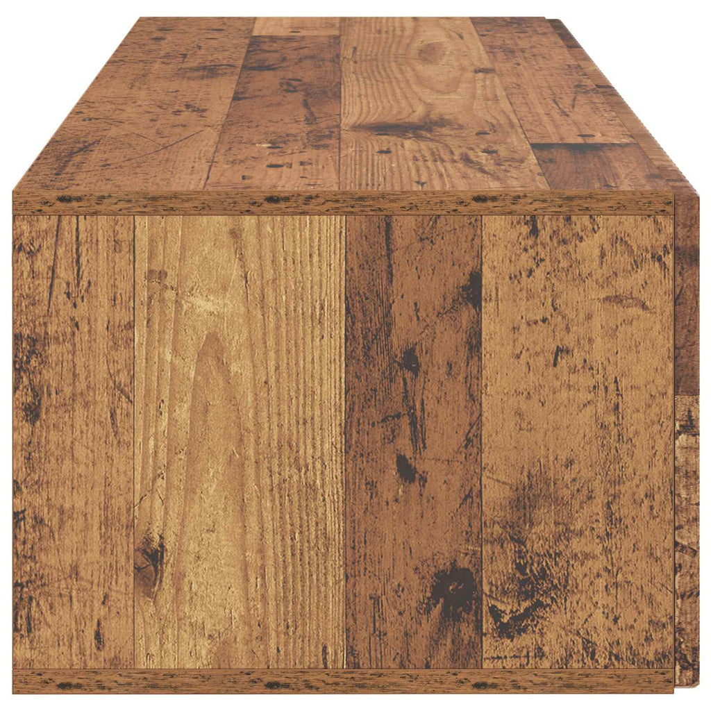 vidaXL Szafka RTV montowana na ścianie Stare drewno 98 x 41 x 30 cm